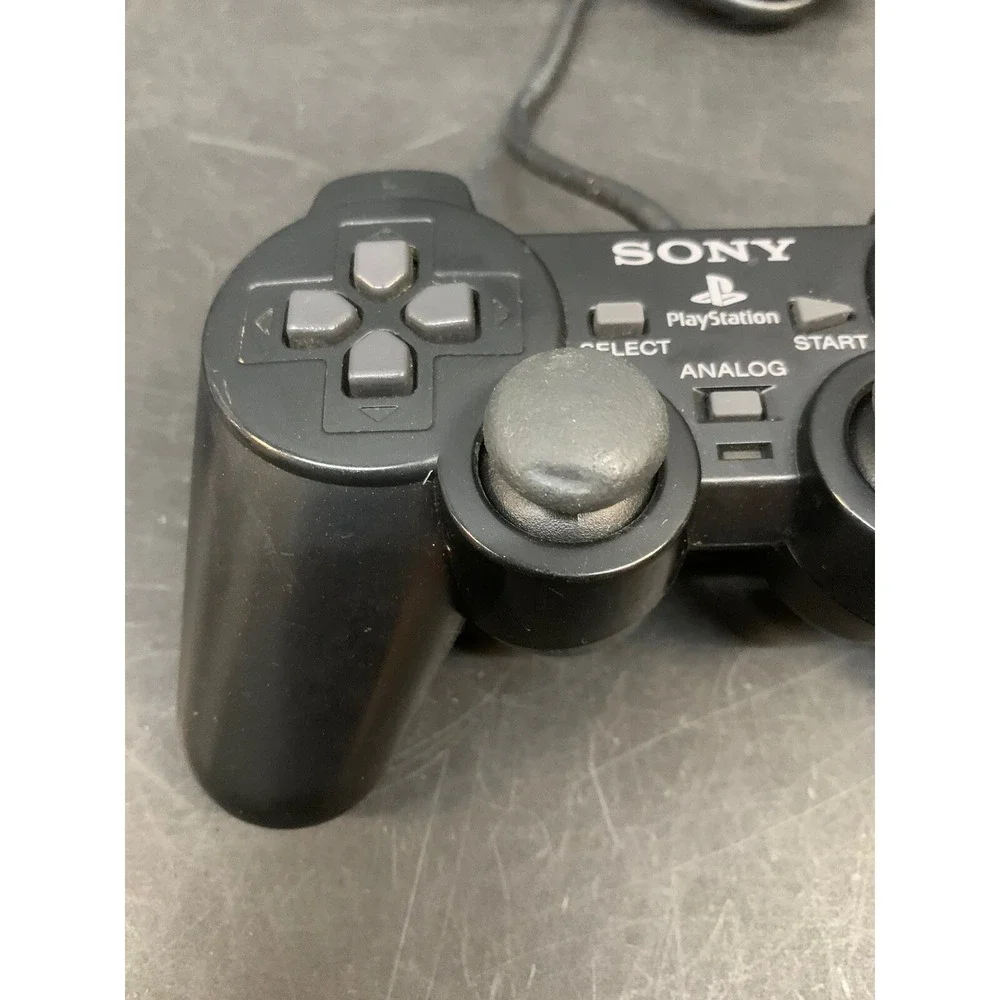 Sony PlayStation 2 PS2 Black Controller DualShock OEM SCPH-10010 - Untested